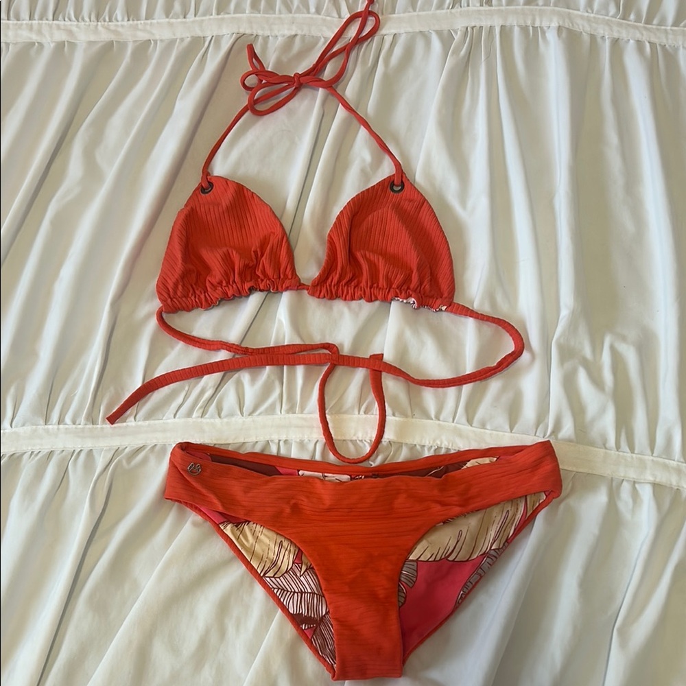 Red orange reversible maaji bikini